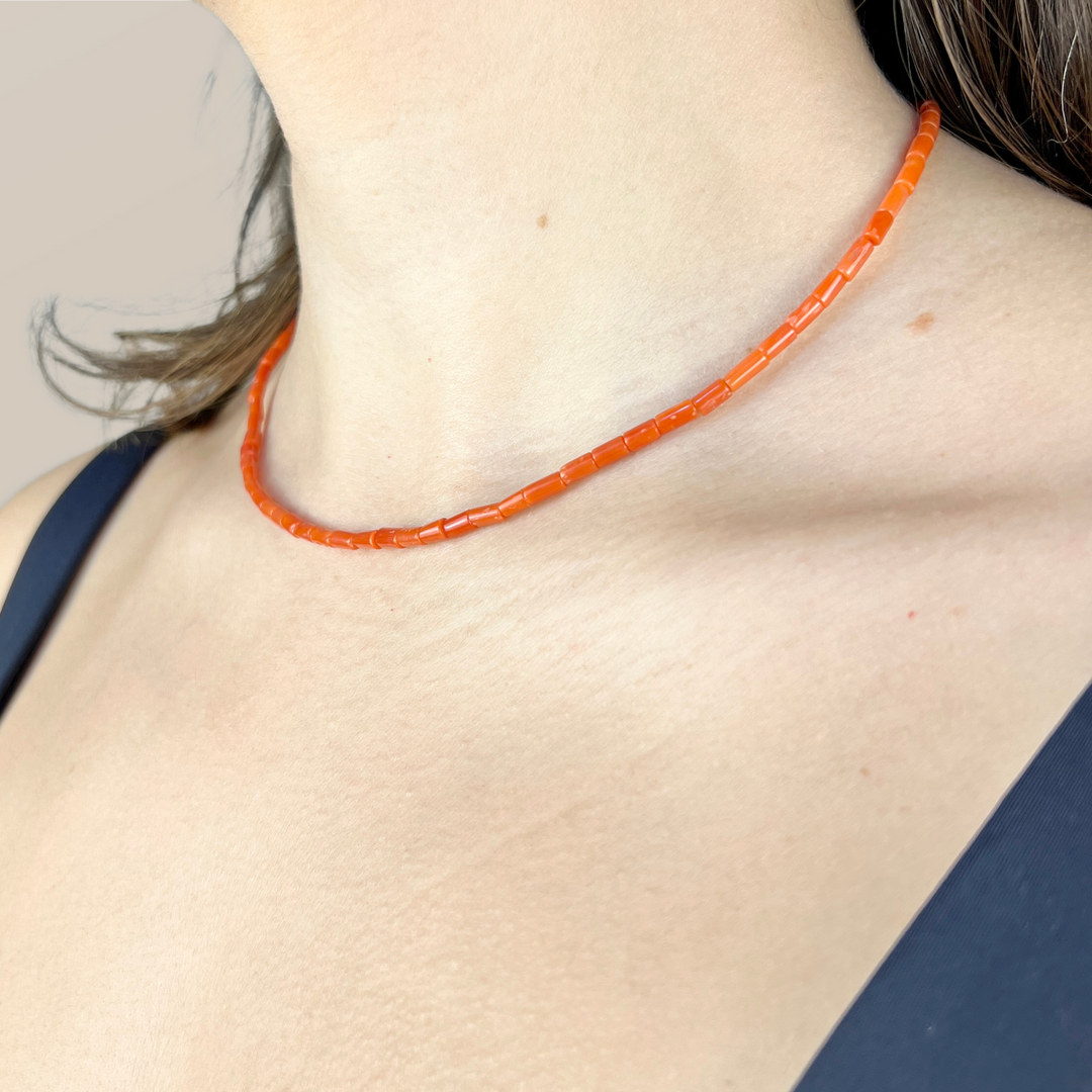 Coral Necklace, Coral Choker