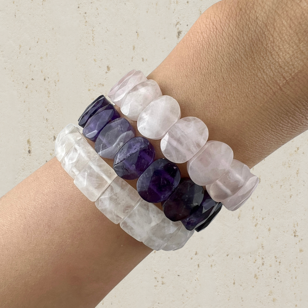 Crystal Quartz Stretch Bracelet