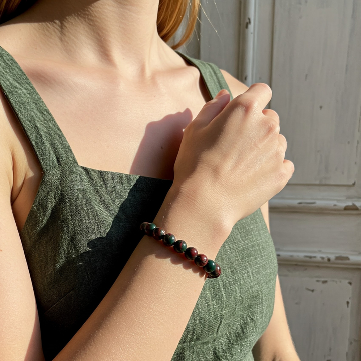 Bloodstone Elastic Bracelet
