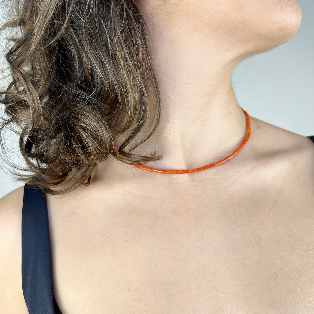 Coral Necklace, Coral Choker