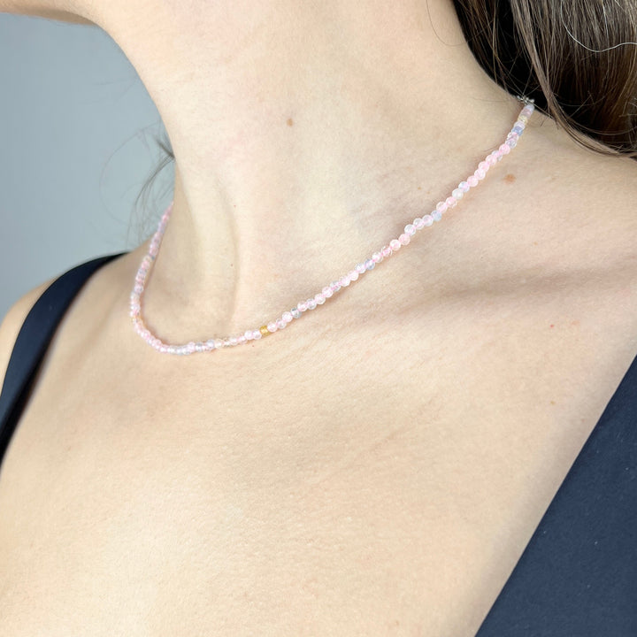 Pink Morganite Choker Necklace