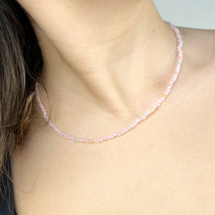 Pink Morganite Choker Necklace