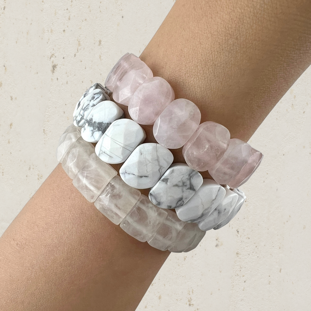 Crystal Quartz Stretch Bracelet