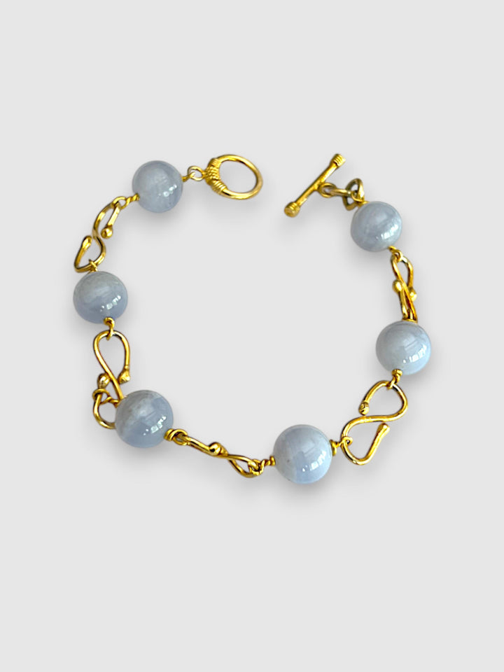 Kalsedon doğal taş bileklik – Antre Jewelry