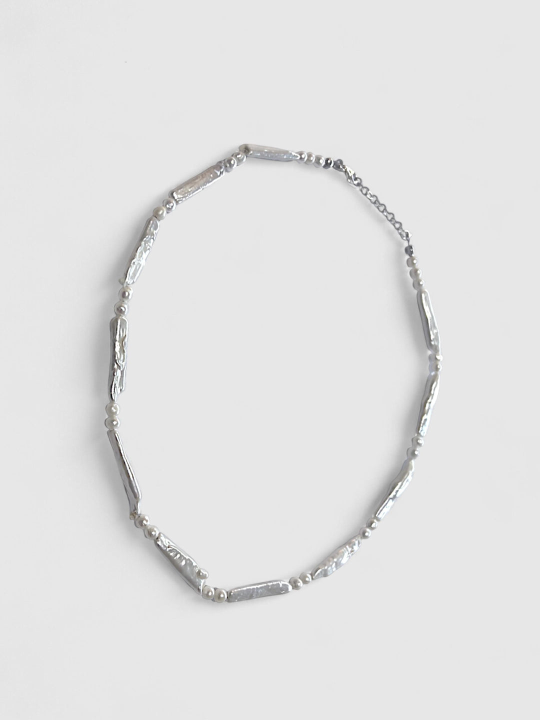 İnci Choker Kolye, Beyaz Doğal Taşlı Kolye, 925 Ayar Gümüş