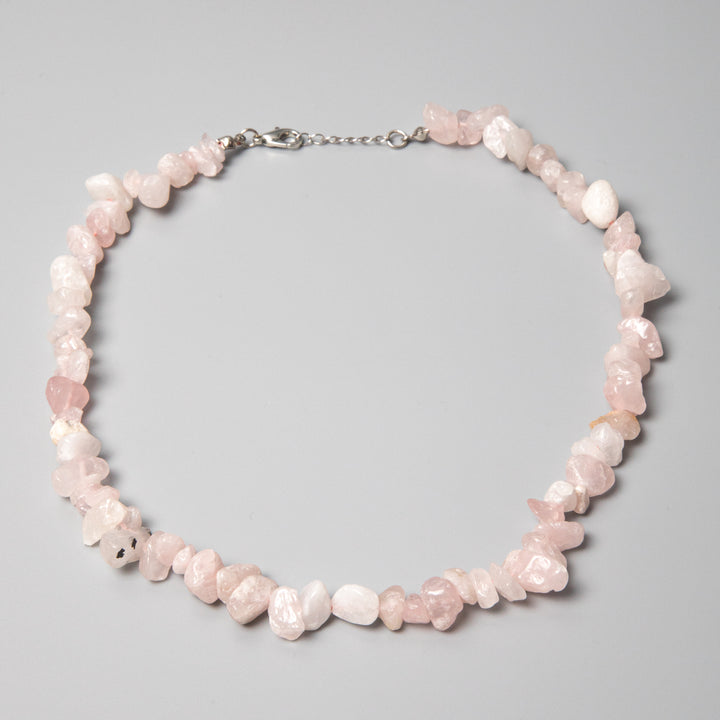 Pembe Kuvars Kolye | Doğal Taşlı Kolye
